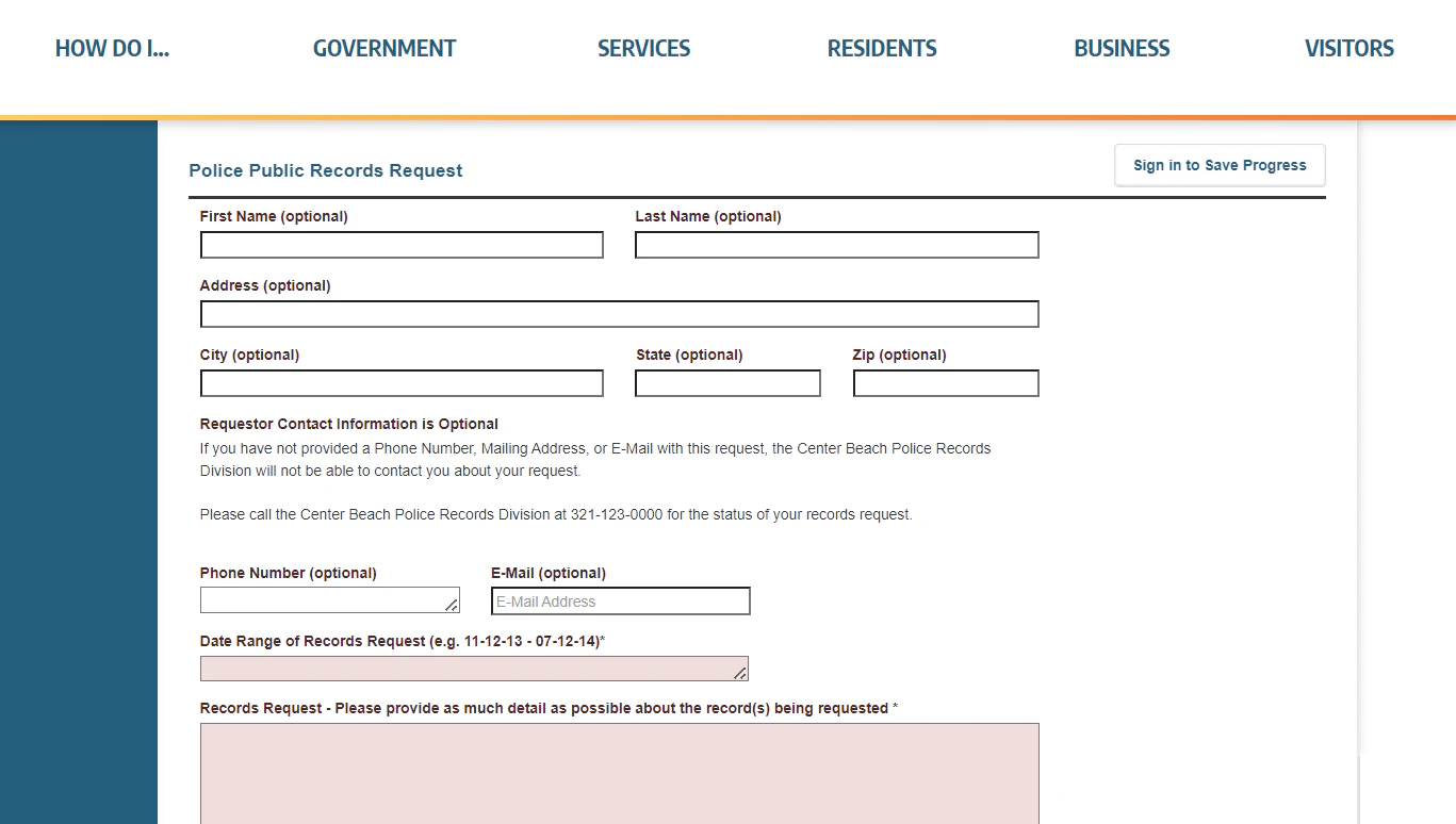 screenshot of CivicPlus Municipal Websites